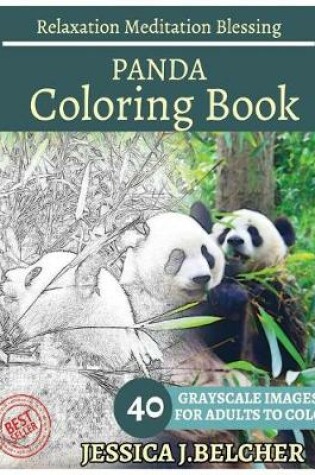 Cover of PANDA Coloring book for Adults Relaxation Meditation Blessing