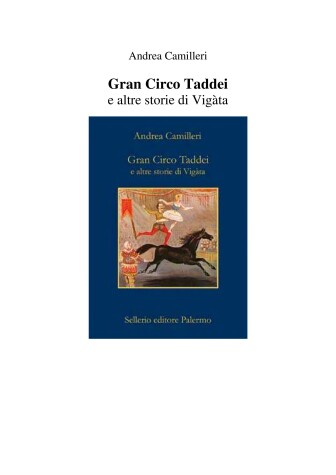 Book cover for Gran Circo Taddei e altre storie di Vigata