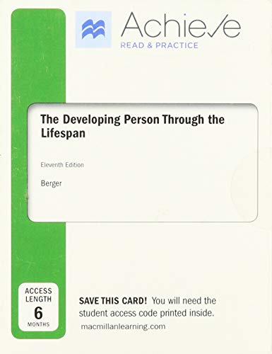 Book cover for Achieve Read & Practice for the Developing Person Through the Life Span (1-Term Access)