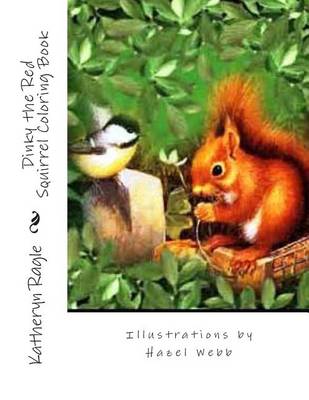 Book cover for Dinky the Red Squirrel Coloring Book