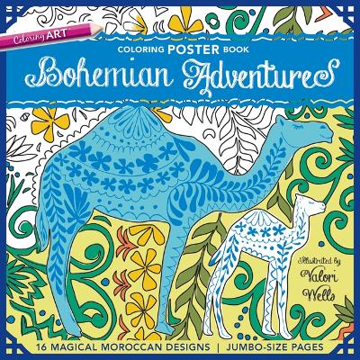 Book cover for Bohemian Adventures Coloring Poster Book