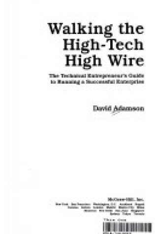 Cover of Walking the High-tech High Wire