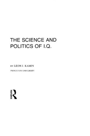 Cover of The Science and Politics of I.q.