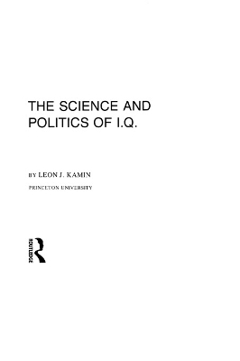 Book cover for The Science and Politics of I.q.