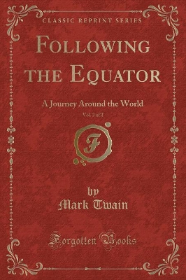 Book cover for Following the Equator, Vol. 2 of 2