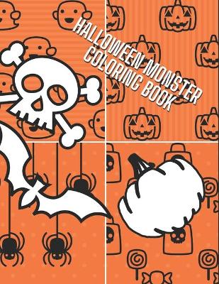Book cover for Halloween Monster Coloring Book