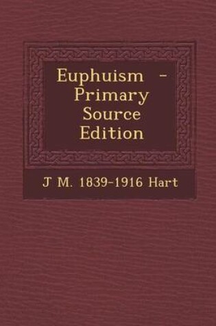 Cover of Euphuism