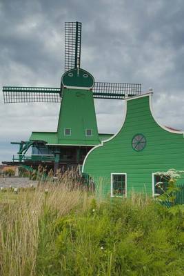 Book cover for Traditional Green Dutch Windmill in Zaanse Schans Netherlands Journal