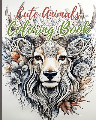 Book cover for Cute Animals Coloring Book