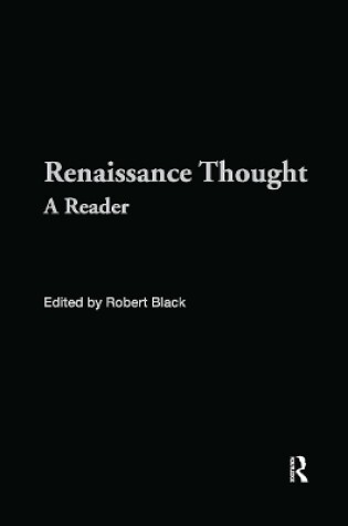 Cover of Renaissance Thought