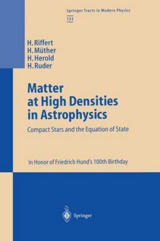 Cover of Matter at High Densities in Astrophysics