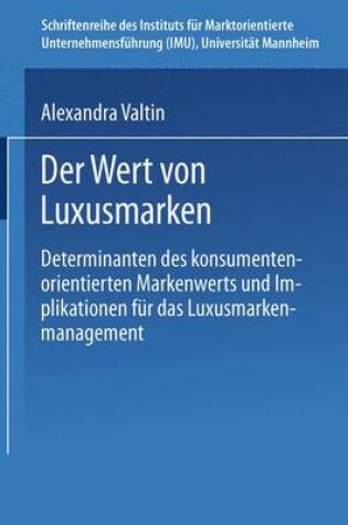 Cover of Der Wert Von Luxusmarken