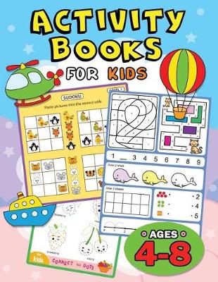 Book cover for Activity books for kids ages 4-8