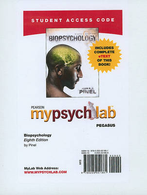 Book cover for MyLab Psychology  Pegasus with Pearson eText -- Standalone Access Card -- for Biopsychology