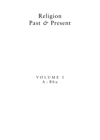 Cover of Religion Past and Present - Set volumes 1-14