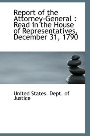 Cover of Report of the Attorney-General