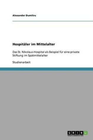 Cover of Hospitaler im Mittelalter