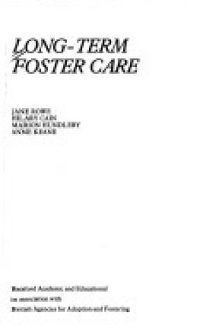 Cover of Long Term Foster Care