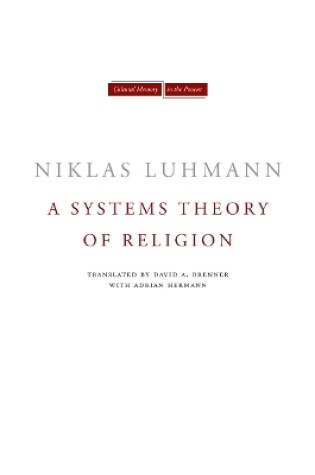 Cover of A Systems Theory of Religion