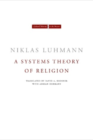 Cover of A Systems Theory of Religion