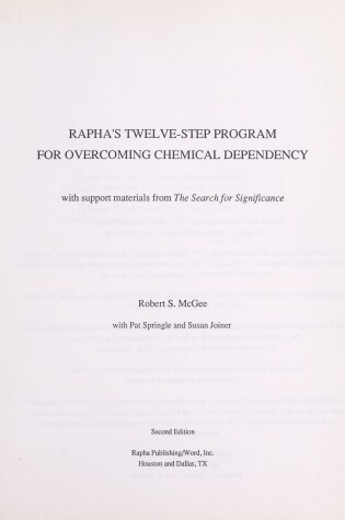 Cover of Overcoming Chemical Dependency