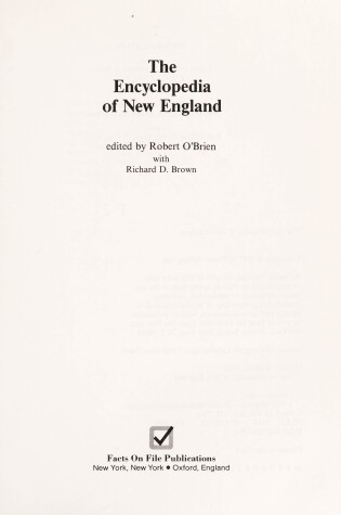 Cover of Encyclopaedia of New England