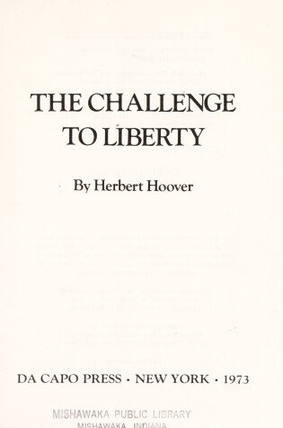 Cover of Challenge to Liberty