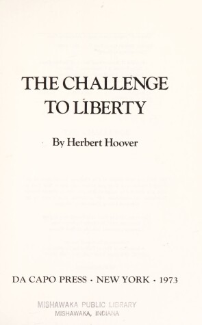 Book cover for Challenge to Liberty