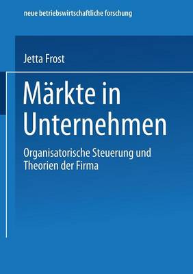 Cover of Märkte in Unternehmen