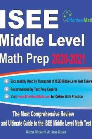 Cover of ISEE Middle Level Math Prep 2020-2021