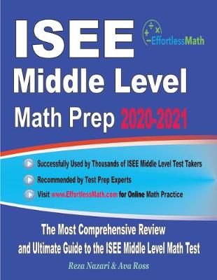 Book cover for ISEE Middle Level Math Prep 2020-2021