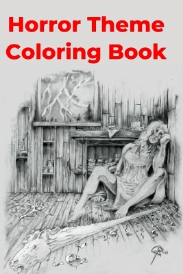 Book cover for Horror Theme Coloring Book