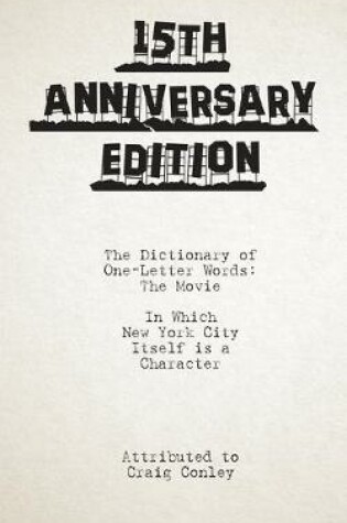 Cover of The Dictionary of One-Letter Words