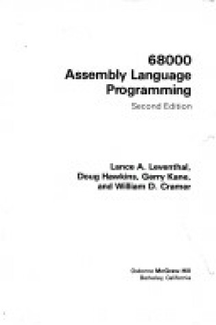 Cover of 68000 Assembly Language Programming