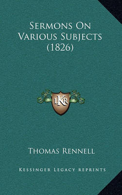 Book cover for Sermons on Various Subjects (1826)