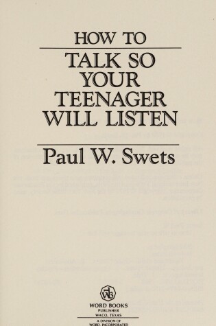 Cover of How to Talk So Your Teenager Will Listen