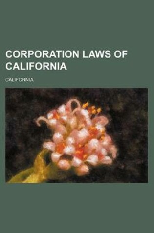 Cover of Corporation Laws of California