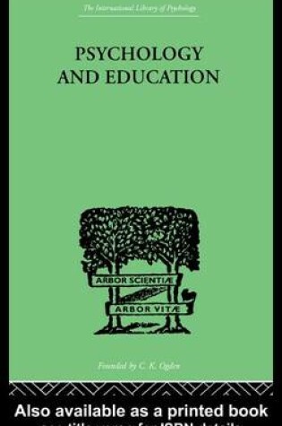 Cover of Psychology and Education