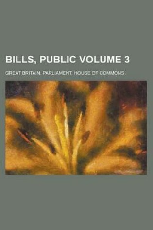 Cover of Bills, Public Volume 3