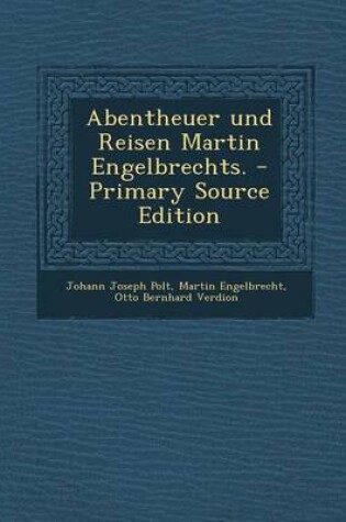 Cover of Abentheuer Und Reisen Martin Engelbrechts.