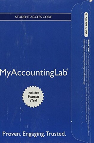 Cover of Mylab Accounting with Pearson Etext -- Access Card -- For Pearson's Federal Taxation 2017 Corporations, Partnerships, Estates & Trusts