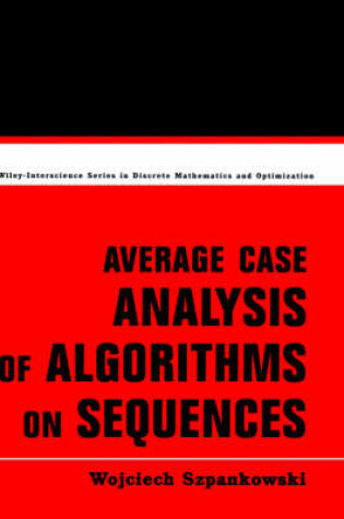 Cover of Average Case Analysis of Algorithms on Sequences