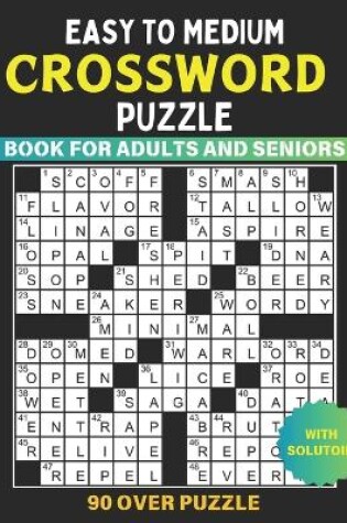 Cover of Easy To Medium Crossword Puzzle Book For Adults And Seniors