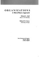 Book cover for Organizations