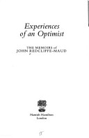 Book cover for Experiences of an Optimist