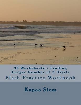 Book cover for 30 Worksheets - Finding Larger Number of 2 Digits