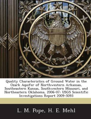 Book cover for Quality Characteristics of Ground Water in the Ozark Aquifer of Northwestern Arkansas, Southeastern Kansas, Southwestern Missouri, and Northeastern Ok