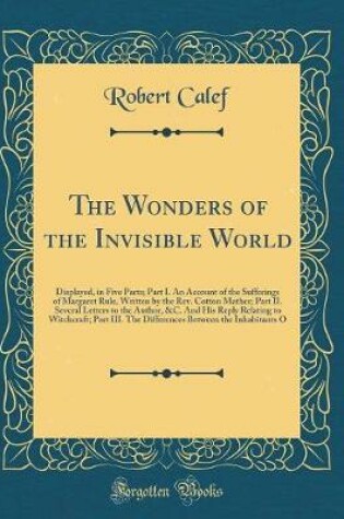 Cover of The Wonders of the Invisible World