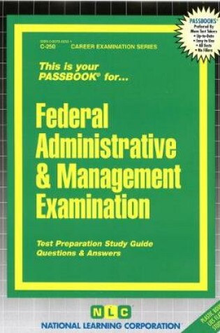 Cover of Federal Administrative & Management Examination