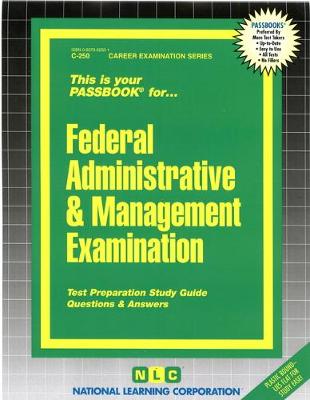 Book cover for Federal Administrative & Management Examination